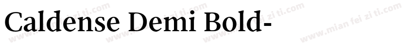 Caldense Demi Bold字体转换